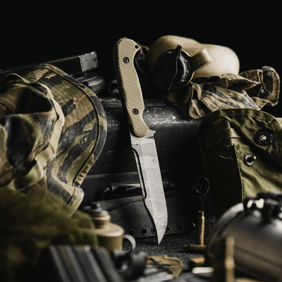 Toor Limited Edition Valor Tropic Thunder Fixed Blade Knife 5.5" CPM-3V Tiger Stripe Camo - NORTH RIVER OUTDOORS
