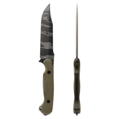 Toor Limited Edition Valor Tropic Thunder Fixed Blade Knife 5.5" CPM-3V Tiger Stripe Camo - NORTH RIVER OUTDOORS