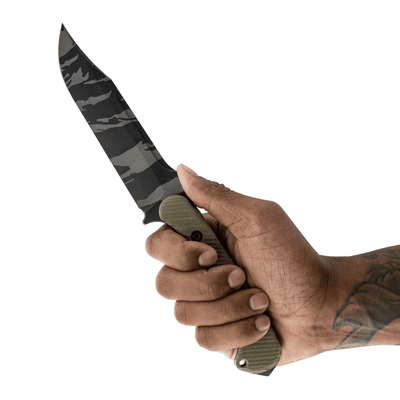 Toor Limited Edition Valor Tropic Thunder Fixed Blade Knife 5.5" CPM-3V Tiger Stripe Camo - NORTH RIVER OUTDOORS