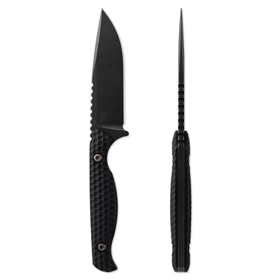 Toor Mutiny Fixed Blade Knife 4" CPM-154 Cannon Black Aluminum Handles (USA) - NORTH RIVER OUTDOORS