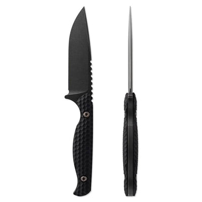 Toor Mutiny Fixed Blade Knife 4" CPM-154 Cannon Black Aluminum Handles (USA) - NORTH RIVER OUTDOORS