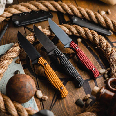Toor Mutiny Fixed Blade Knife 4" CPM-154 Cannon Black Aluminum Handles (USA) - NORTH RIVER OUTDOORS