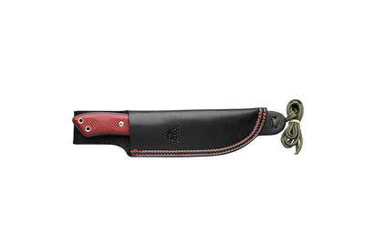 TOPS CPCKFE-01 Camp Creek Fire Edition Tumbled S35VN Red Black G10 Fixed Blade - NORTH RIVER OUTDOORS