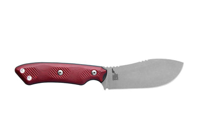 TOPS CPCKFE-01 Camp Creek Fire Edition Tumbled S35VN Red Black G10 Fixed Blade - NORTH RIVER OUTDOORS