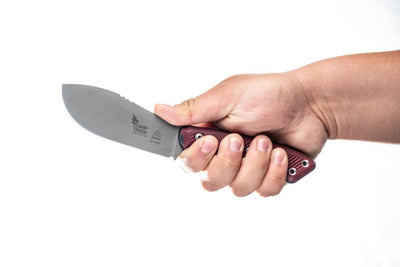 TOPS CPCKFE-01 Camp Creek Fire Edition Tumbled S35VN Red Black G10 Fixed Blade - NORTH RIVER OUTDOORS