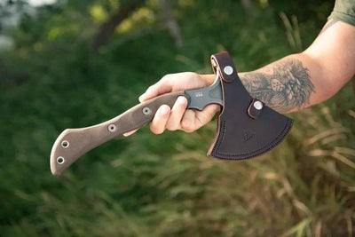 TOPS Hammer Hawk Tungsten 1075 Micarta Tactical Tomahawk - NORTH RIVER OUTDOORS