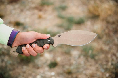 TOPS Knives CUMA TAK-RI 3.5 Fixed 7" Tan Kukri Blade Micarta Onlays Nylon Sheath - NORTH RIVER OUTDOORS