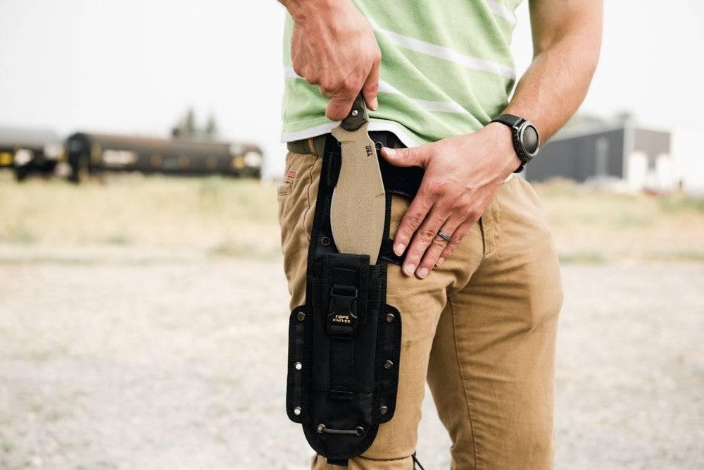 TOPS Knives CUMA TAK-RI 3.5 Fixed 7" Tan Kukri Blade Micarta Onlays Nylon Sheath - NORTH RIVER OUTDOORS