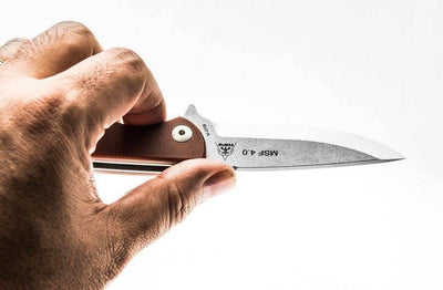 TOPS MSF-4.0 Mini Scandi Flipper Knife 3.25" N690Co Two-Tone Blade - NORTH RIVER OUTDOORS