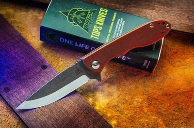 TOPS MSF-4.0 Mini Scandi Flipper Knife 3.25" N690Co Two-Tone Blade - NORTH RIVER OUTDOORS