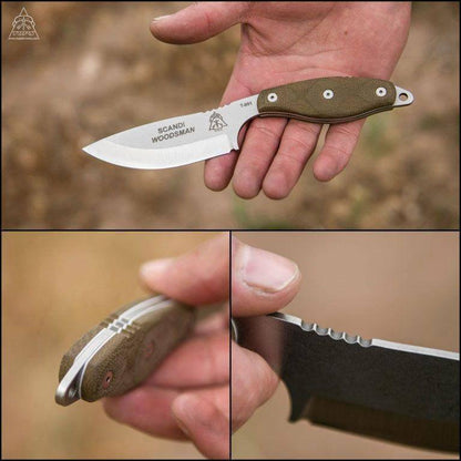 TOPS Scandi Woodsman Bushcraft Survival Knife (USA) - NORTH RIVER OUTDOORS