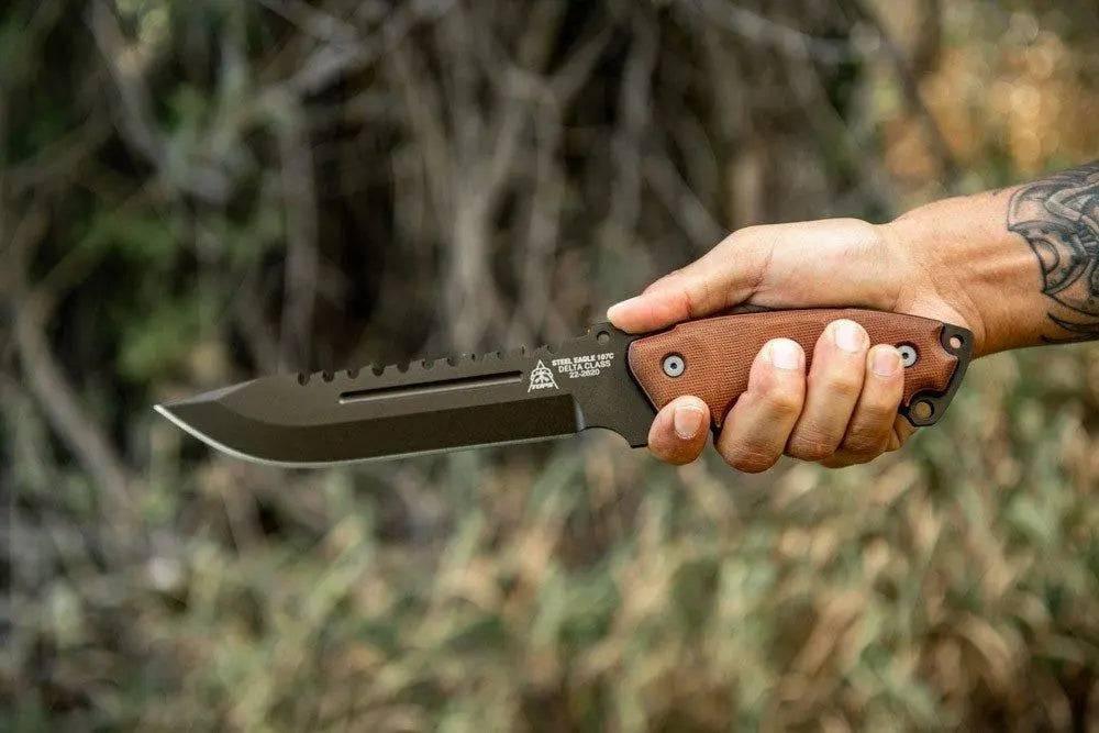 TOPS Steel Eagle 107C Delta Class Midnight Bronze Drop Point Knife (USA) - NORTH RIVER OUTDOORS