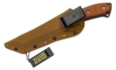 TOPS Steel Eagle 107D Delta Class Fixed 7.63" Tanto Blade Tan/Black Micarta Handle SE107D-2DC (USA) - NORTH RIVER OUTDOORS