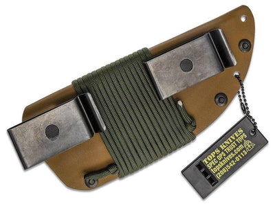 TOPS Tom Brown Tracker #1 Fixed 6.38" Coyote Tan TBT01-TAN - NORTH RIVER OUTDOORS