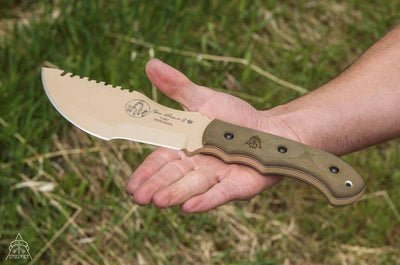 TOPS Tom Brown Tracker #1 Fixed 6.38" Coyote Tan TBT01-TAN - NORTH RIVER OUTDOORS