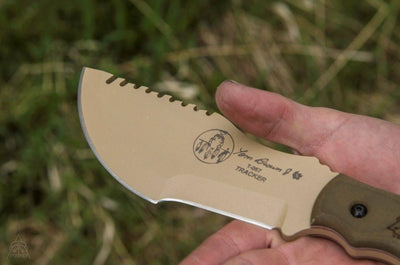TOPS Tom Brown Tracker #1 Fixed 6.38" Coyote Tan TBT01-TAN - NORTH RIVER OUTDOORS