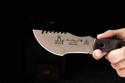 TOPS Tom Brown Tracker #2 Fixed 3-1/2" 1095 Carbon Blade (Small) - NORTH RIVER OUTDOORS