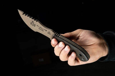 TOPS Tom Brown Tracker #2 Fixed 3-1/2" 1095 Carbon Blade (Small) - NORTH RIVER OUTDOORS
