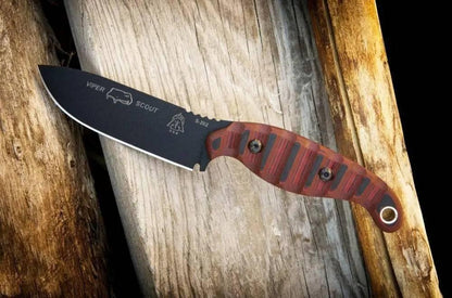 TOPS Viper Scout Fixed Knife USA (Red Handles) - NORTH RIVER OUTDOORS