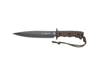 TOPS Wild Pig Hunter Fixed 7-9/16" Plain Blade, Micarta WPH-04 (USA) - NORTH RIVER OUTDOORS