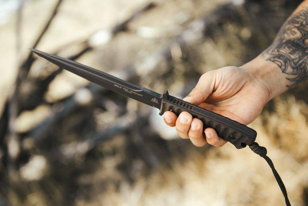 TOPS Wild Pig Hunter Fixed 7-9/16" Plain Blade, Micarta WPH-04 (USA) - NORTH RIVER OUTDOORS