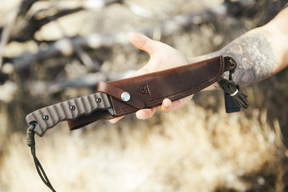 TOPS Wild Pig Hunter Fixed 7-9/16" Plain Blade, Micarta WPH-04 (USA) - NORTH RIVER OUTDOORS