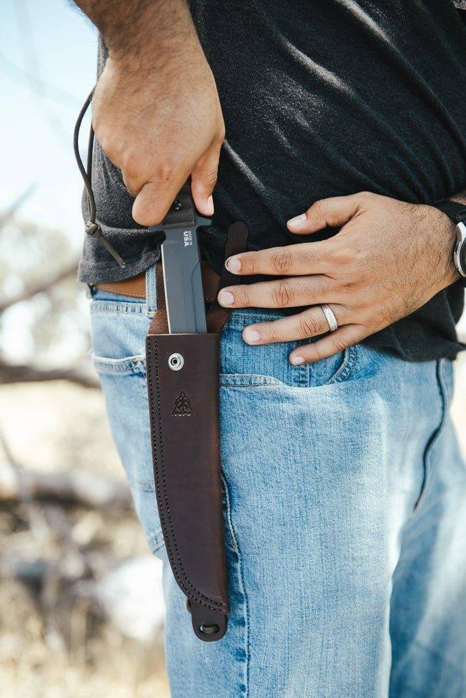 TOPS Wild Pig Hunter Fixed 7-9/16" Plain Blade, Micarta WPH-04 (USA) - NORTH RIVER OUTDOORS