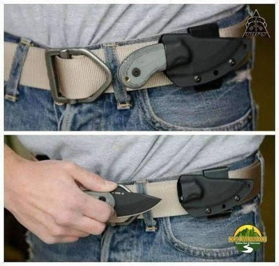 TOPS Wolf Pup Black 1095 Carbon Blade Linen Micarta Handles - NORTH RIVER OUTDOORS