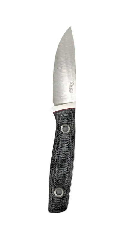 TRC Classic Freedom Satin Fixed Blade Black Canvas Micarta Red Liner Sheath - NORTH RIVER OUTDOORS