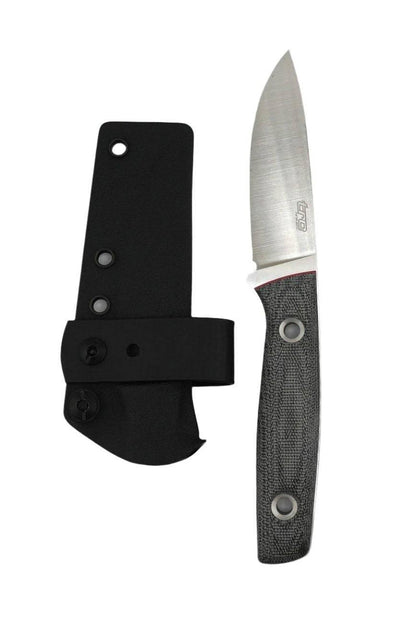 TRC Classic Freedom Satin Fixed Blade Black Canvas Micarta Red Liner Sheath - NORTH RIVER OUTDOORS