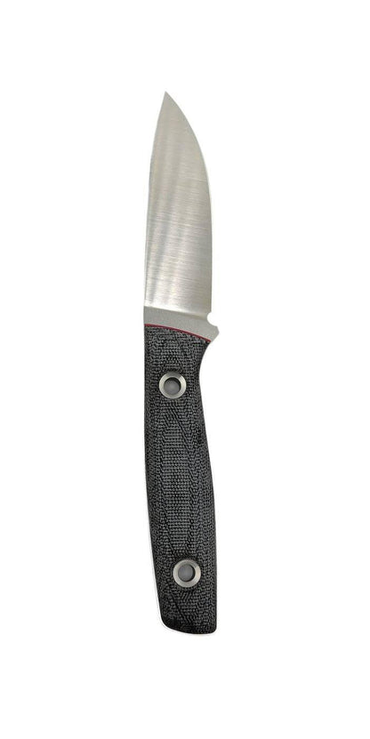 TRC Classic Freedom Satin Fixed Blade Black Canvas Micarta Red Liner Sheath - NORTH RIVER OUTDOORS