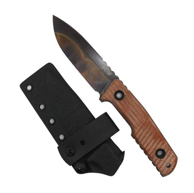 TRC Urban Tactical Elmax Natural Canvas Micarta Apocalyptic Finish Kydex Sheath - NORTH RIVER OUTDOORS