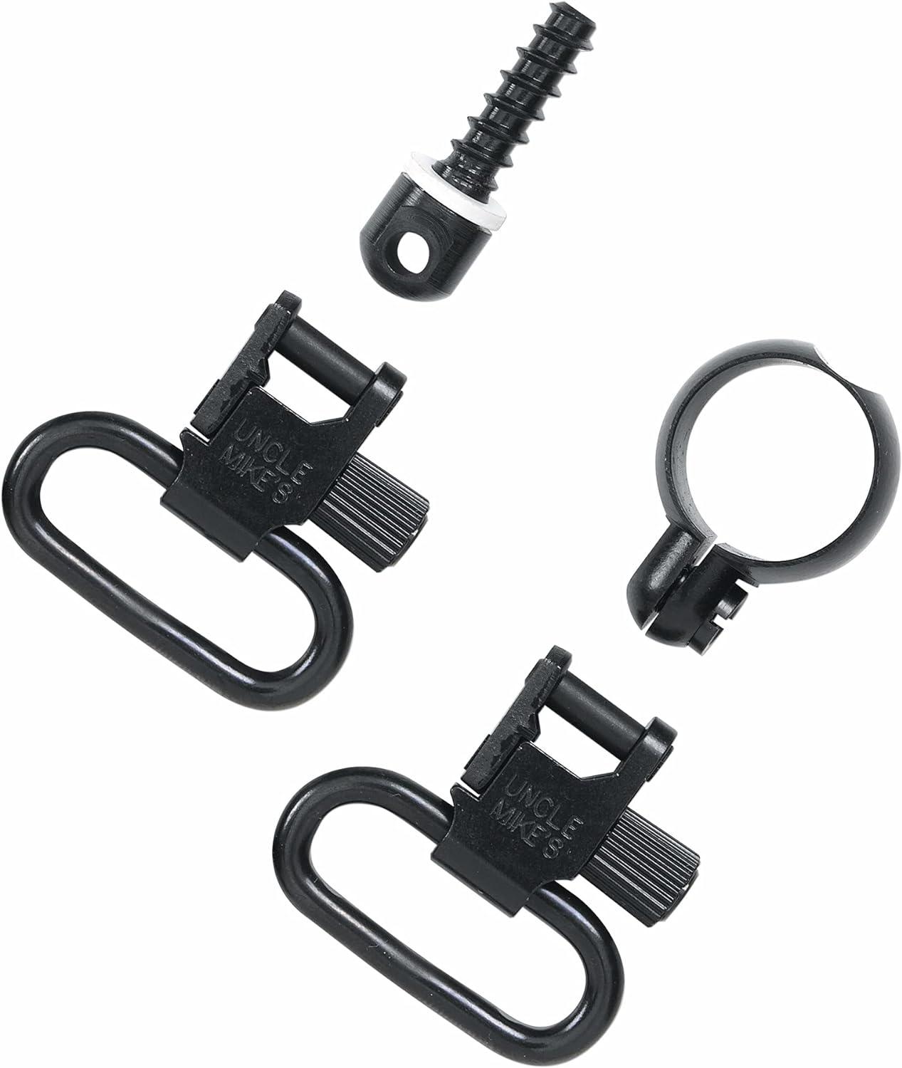 Uncle Mike's QD Super Swivels 13412 Size 1" Rifle Black Steel - NORTH RIVER OUTDOORS