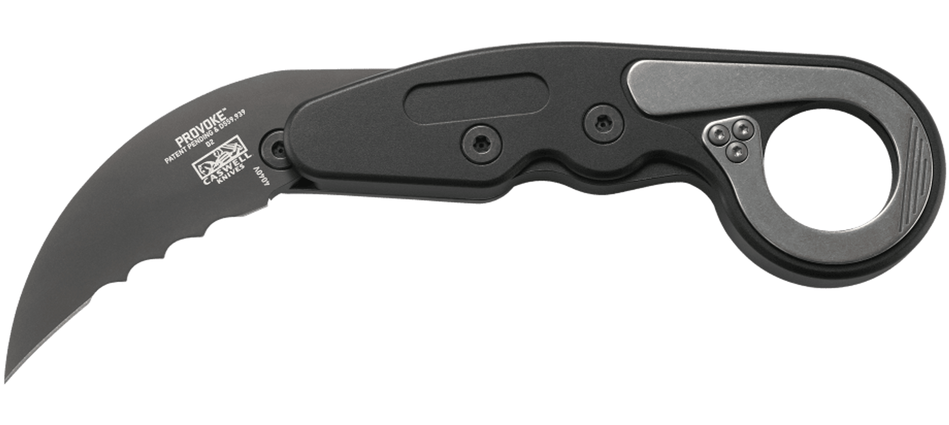 CRKT 4040 Kinematic Provoke Folding Karambit 2.41" D2 Black Plain Blade Aluminum Handles