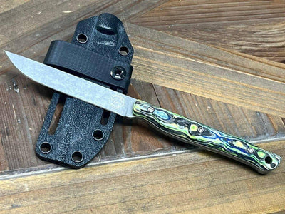 Custom White River Exodus 3 Fixed Blade Knife 3.88" S35VN Burl G10 Hybrid Handle (USA) - NORTH RIVER OUTDOORS