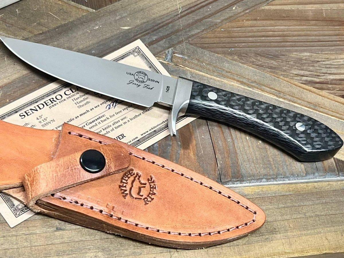 Custom White River Sendero Classic Carbon Fiber Handle S35VN (USA) - NORTH RIVER OUTDOORS