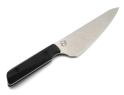 White River Liong Mah Chef's Knife 7.5" MagnaCut Stonewashed Drop Point Blade Black G10 - NORTH RIVER OUTDOORS