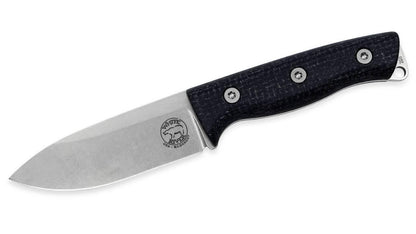 White River Ursus Cub Black Burlap Micarta with Magnacut Steel (WRUR35-BBL) - NORTH RIVER OUTDOORS