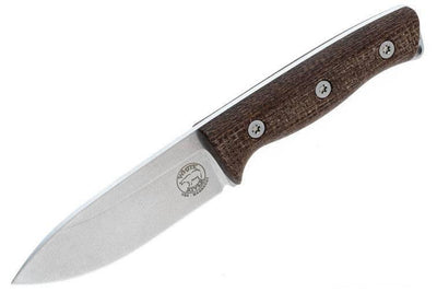 White River Ursus Cub Natural Burlap Micarta with Magnacut Steel (WRUR35-BNA) - NORTH RIVER OUTDOORS