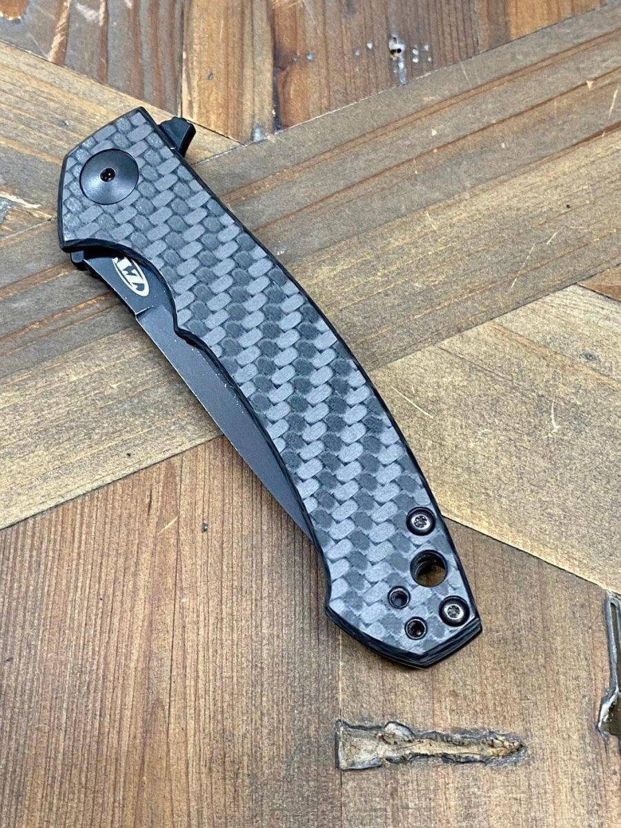 Pre-Owned ZT 0450CF Flipper 3.25" S35VN Black Blade Knife (USA) - NORTH RIVER OUTDOORS