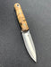 Bark River Bushcraft Scout Knife MagnaCut Natural Spalted Maple Burl Handles Black Liners Mosaic Pins (USA) from NORTH RIVER OUTDOORS