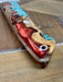 Bark River Classic Drop Point Hunter Knife S45VN Red Cholla Cactus with Turquoise from NORTH RIVER OUTDOORS
