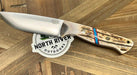 Bark River Fox River EXT-2 LT 3V Elk Turquoise Spacer Red Liners Mosaic Pins (USA) from NORTH RIVER OUTDOORS