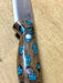 Bark River Gunny CPM 3V Knife Cholla Cactus w/ Turquoise - Gray Liners - Rampless #2 from NORTH RIVER OUTDOORS