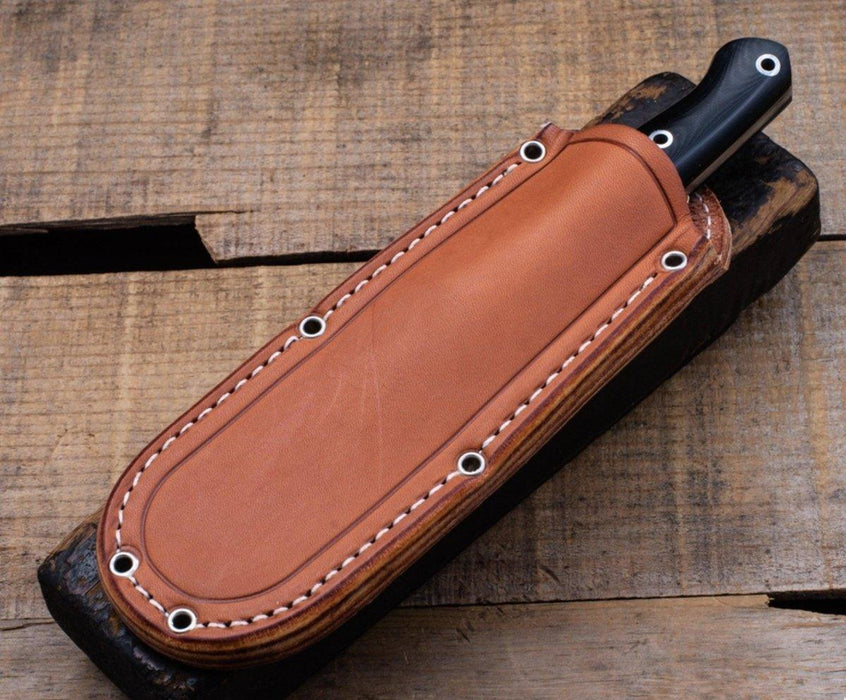 Bark River Gunny Scandi CPM 3V Black Linen Micarta, Red Liners, Mosaic Pins from NORTH RIVER OUTDOORS
