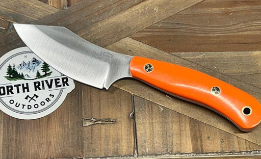 Bark River JX6 II MagnaCut Fixed Knife Orange G10 White Liners Mosaic Pins (USA) from NORTH RIVER OUTDOORS