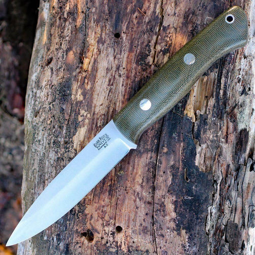 Bark River Knives Aurora Fixed 4.75" A2 Knife Green from NORTH RIVER OUTDOORS