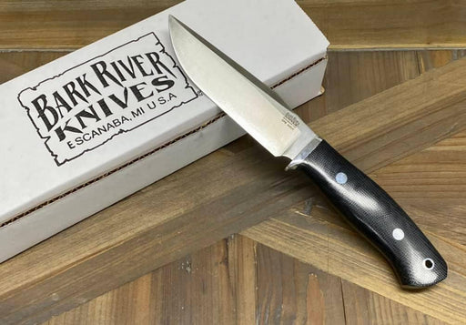 Bark River Matterhorn Fixed Blade Knife CPM-S45VN Black Canvas Micarta from NORTH RIVER OUTDOORS