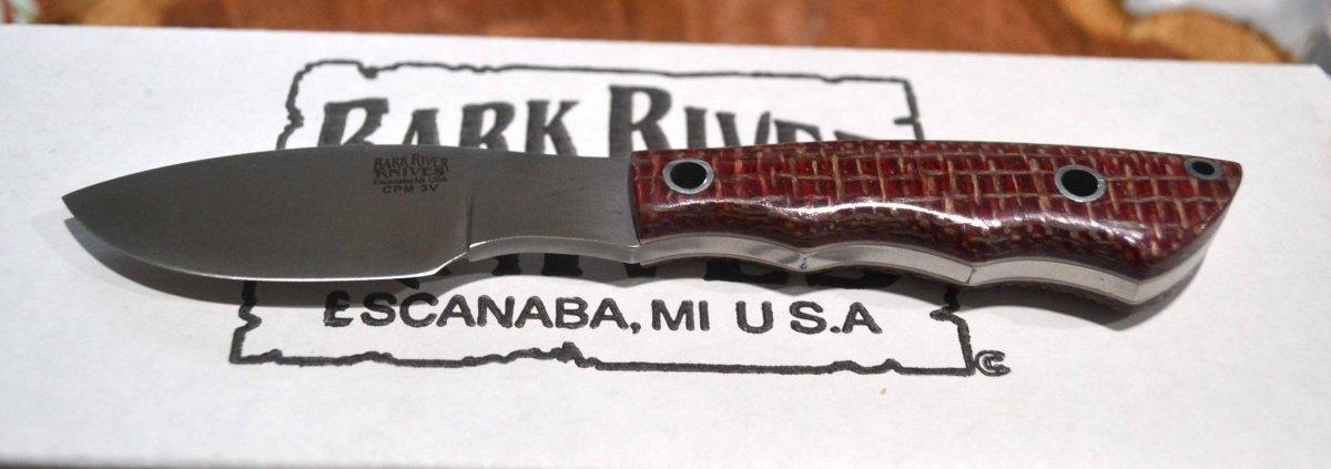 Bark River Mini Canadian CPM 3V Knife Micarta w/ White Liners (USA) from NORTH RIVER OUTDOORS