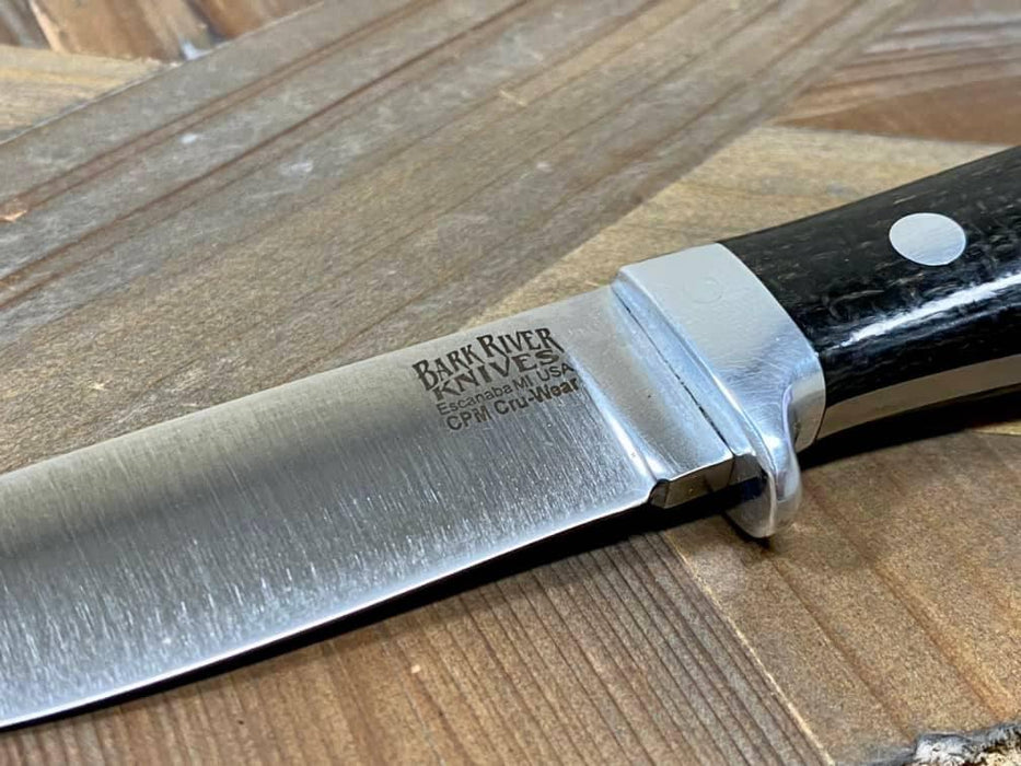 Bark River Mountaineer II Knife CruWear Black Burlap Micarta (USA) from NORTH RIVER OUTDOORS